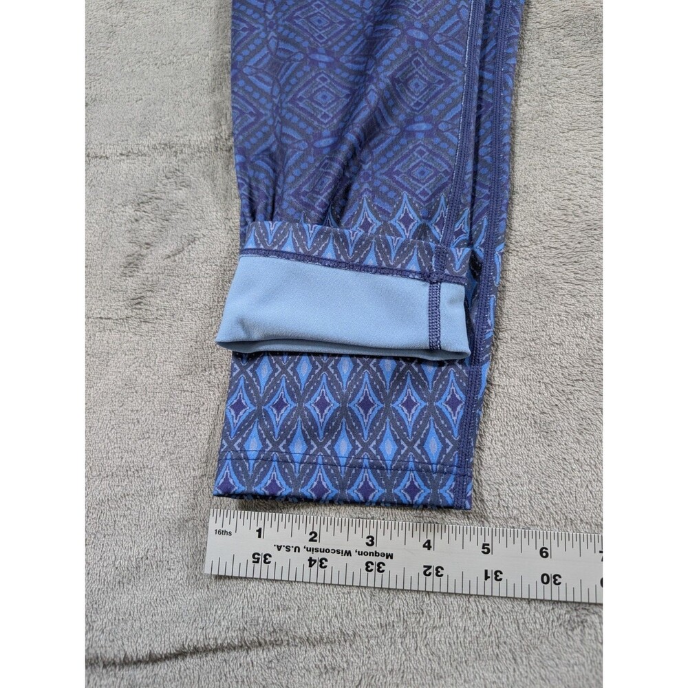 prAna Leggings Womens S Blue Geometric Capri Yoga Workout Activewear Stretch - Picture 10 of 10